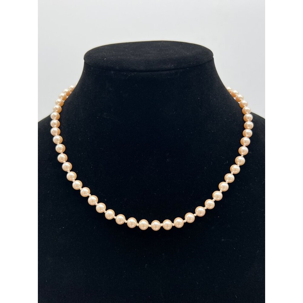 Monet 18" Faux Pearl Necklace With Gold-Tone Clasp Elegant Jewelry Classic Desig